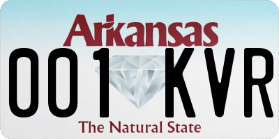 AR license plate 001KVR