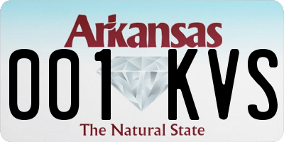 AR license plate 001KVS