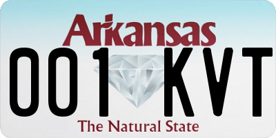 AR license plate 001KVT