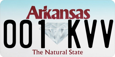 AR license plate 001KVV