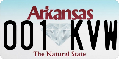 AR license plate 001KVW