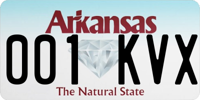 AR license plate 001KVX