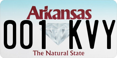 AR license plate 001KVY