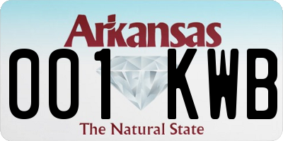 AR license plate 001KWB