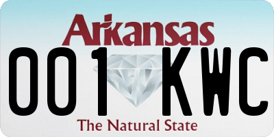AR license plate 001KWC