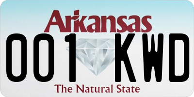AR license plate 001KWD