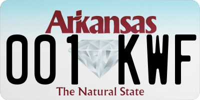 AR license plate 001KWF