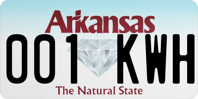 AR license plate 001KWH