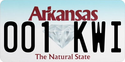 AR license plate 001KWI