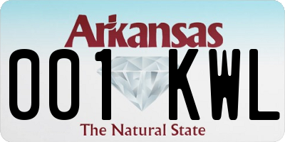 AR license plate 001KWL
