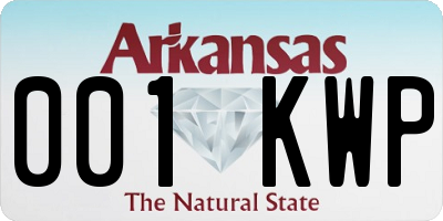 AR license plate 001KWP