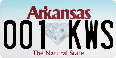 AR license plate 001KWS