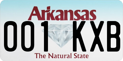 AR license plate 001KXB