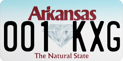 AR license plate 001KXG