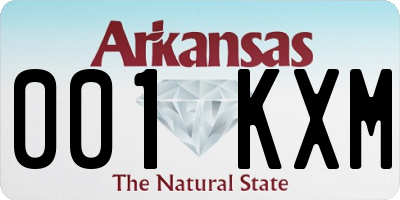 AR license plate 001KXM
