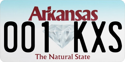 AR license plate 001KXS