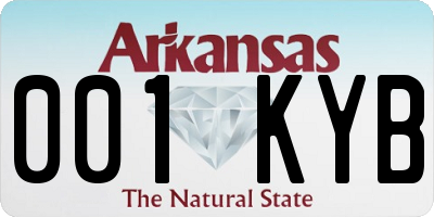 AR license plate 001KYB