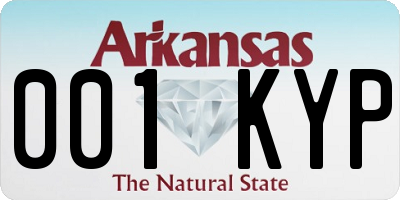 AR license plate 001KYP