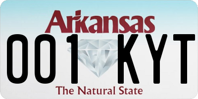 AR license plate 001KYT