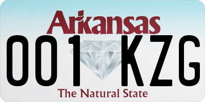 AR license plate 001KZG