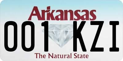 AR license plate 001KZI