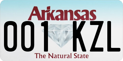 AR license plate 001KZL