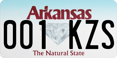 AR license plate 001KZS