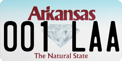 AR license plate 001LAA