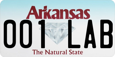 AR license plate 001LAB