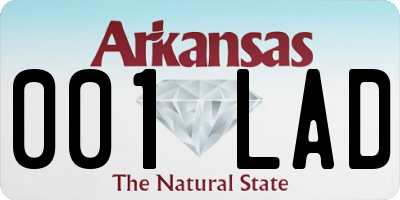 AR license plate 001LAD