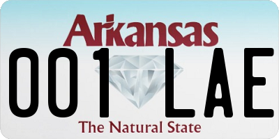 AR license plate 001LAE