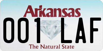 AR license plate 001LAF