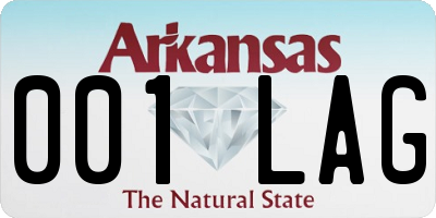 AR license plate 001LAG