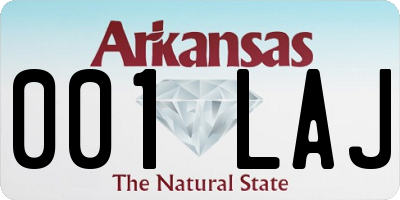 AR license plate 001LAJ