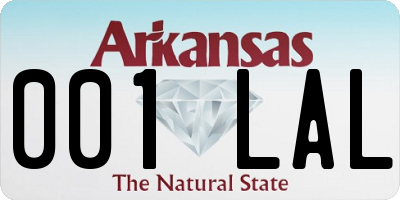 AR license plate 001LAL
