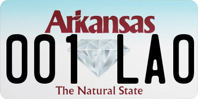 AR license plate 001LAO