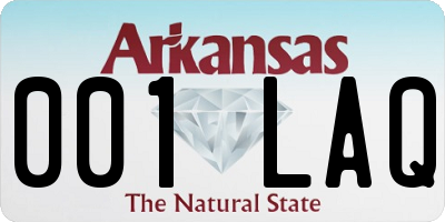 AR license plate 001LAQ