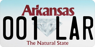 AR license plate 001LAR