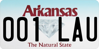 AR license plate 001LAU