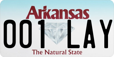 AR license plate 001LAY