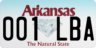 AR license plate 001LBA