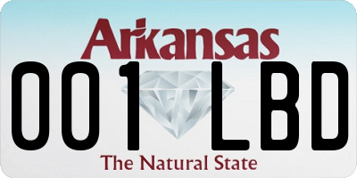 AR license plate 001LBD