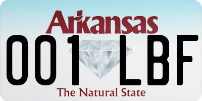 AR license plate 001LBF