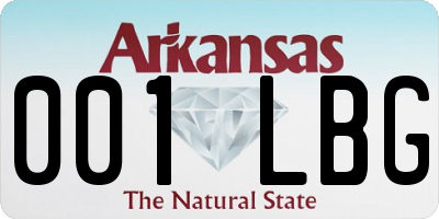 AR license plate 001LBG