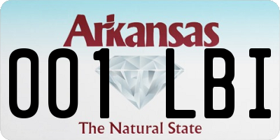 AR license plate 001LBI