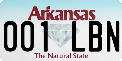 AR license plate 001LBN
