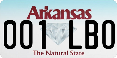 AR license plate 001LBO