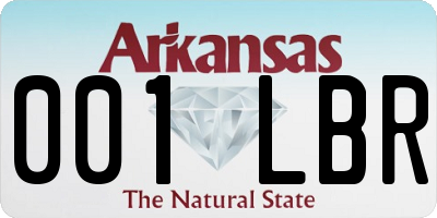 AR license plate 001LBR