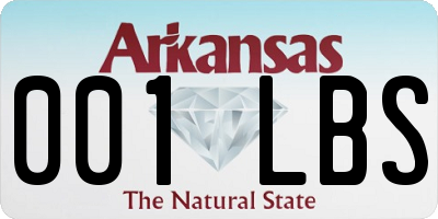 AR license plate 001LBS