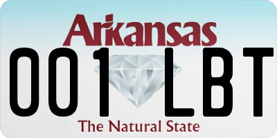 AR license plate 001LBT
